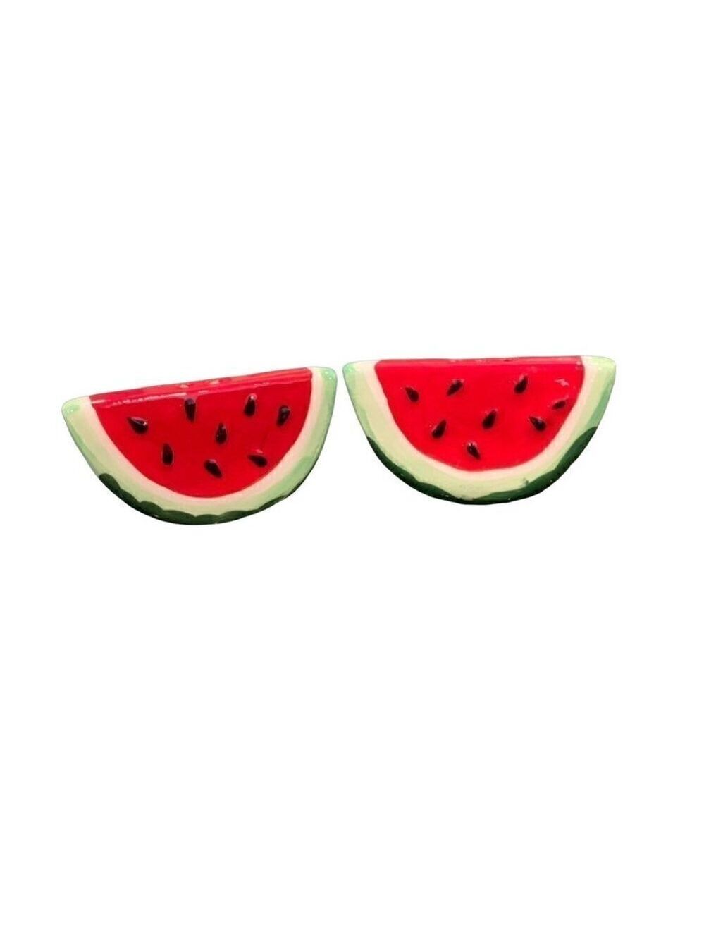 Watermelon Salt & Pepper Shakers Ceramic Home Decor New Tiered Tray Decor